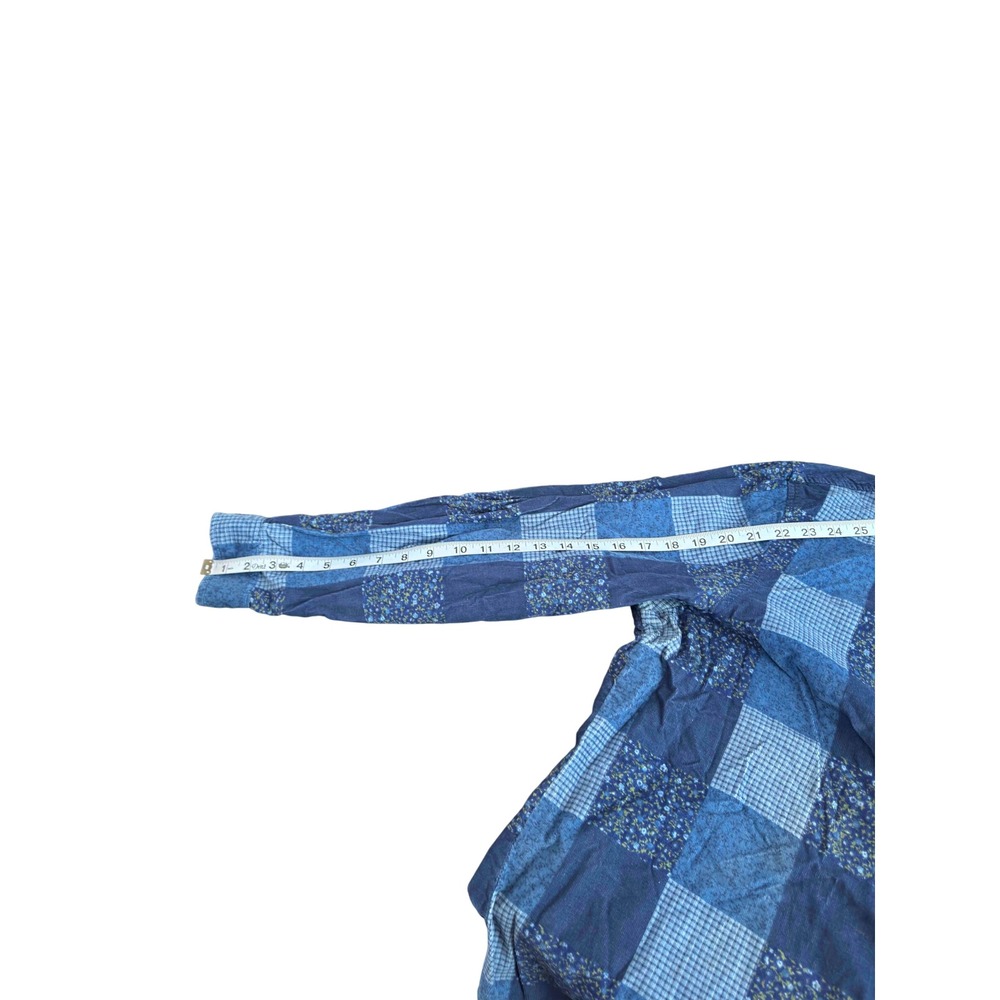 Cabin Creek Blue Button Down Patchwork Cottage Pr… - image 11